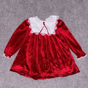 Vintage Winnie The Pooh Girls’ (6X) Velvet Dress